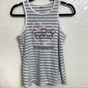 Disney Striped #MickMinnForever Tank Top